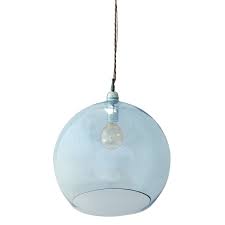 It has a rating of 4.4 with 153 reviews. Rowan Topaz Blue Glass Ceiling Pendant With Silver