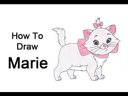 How To Draw Marie From The Aristocats Youtube