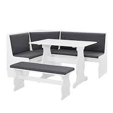 4d concepts 159369 tool less boltzero corner nook dining table, washed walnut. Buy Riverbay Patio Conversation Kitchen Breakfast Corner Nook Table Booth Bench Dining Set In Charcoal Online In Kazakhstan B07mh65526