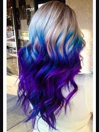 Electric Blue And Purple Ombre Hair Styles Long Hair Styles Dyed Hair