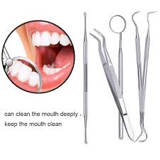 5pcs Teeth Care Stainless Steel Dentist Clean Hygiene Picks Scaler Mirror Oral Care Dental Explorer Probe Oral Hygiene Dental Dentistry