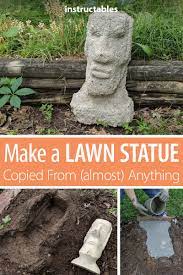 Make A Lawn Statue Copied From Almost Anything Concrete Garden Garden Crafts Diy Glass Garden Art