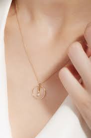 Astra New Moon Pendant Modern Pearl Jewelry Girly Jewelry Gold Moon Necklace