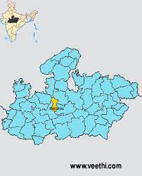 Bhopal In Mp Map Bhopal District