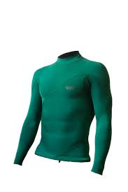 Zion Wetsuits Wesley 1mm Long Sleeve Vest Green Summer 2018 19 Range