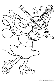 Children love to know how and why things wor. Minnie Mouse Is Playing The Violin Coloring Pages Minnie Mouse Coloring Pages Coloring Pages For Kids And Adults