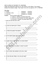 What she said was worth remembering. Noun Clauses As Subject And Object Of Sentence Esl Worksheet By Emirhan027