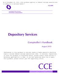 Comptrollers Handbook Depository Services Occ