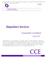 Comptrollers Handbook Depository Services Occ
