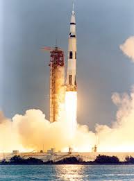 Apollo 13 Yaws Away From The Launch Tower During Lift Off It Has Risen About Half Its Own Height Apollo 13 Apollo Missions Nasa Earth