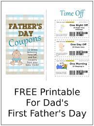 Father S Day Coupons From Baby First Fathers Day Father S Day Printable Fathers Day