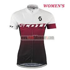 2017 Team Scott Womens Cycle Clothing Biking Jersey Top Shirt Maillot Cycliste White Purple Black