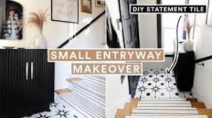Check spelling or type a new query. Small Entryway Makeover Diy Statement Tile Stair Runner Youtube