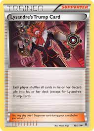 Maybe you would like to learn more about one of these? Lysandre S Trump Card Xy Phantom Forces Tcg Card Database Pokemon Com