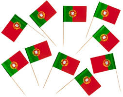 Na złączeniu pasów umieszczony jest herb portugalii. Flaga Portugalia Pikery 10 Wykalaczki Portugalii 8706006730 Allegro Pl