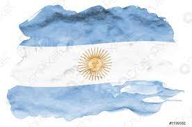 La bandera de la argentina basada en la bandera creada por manuel belgrano, líder de la revolución de mayo, quien la diseñó con los colores de la escarapela nac. Bandera Argentina Se Representa En Estilo Acuarela Liquido Aislado Foto De Stock Crushpixel