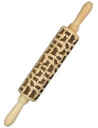 Cute Dancing Pigs Engraved Rolling Pin Solid Beech Wood Deep Pattern Makes Delightful 3d Pigs In Dough Ul Engraved Rolling Pins Cookies For Kids Rolling Pin