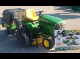 The john deere gx345 is a 2wd lawn and garden tractor from the gx series of the john deere lawn tractors. John Deere Gx345 Bagger Mower Youtube