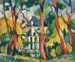 Maurice De Vlaminck 1876 1958 Arbres A La Maison Bleue Painting Southwestern Art Art