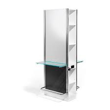 Framework and legs are made of stainless steel. Contemporary Dressing Table Axis Kiela Metaalwarenfabriek B V Solid Wood Stainless Steel For Hairdressers