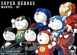 cat supereros doraemon avengers funny marvel