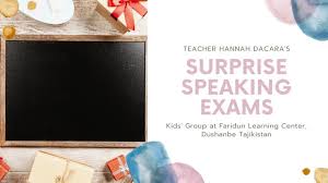 A reason to speak make sure that the children have a reason for speaking, for example, they need to talk to their partner to complete a picture or to find have your class repeat the whole tongue twister slowly and then more quickly after the version on learnenglish kids. Kids Group Surprise Speaking Exam Cutekids Smartkids Dushanbe Tajikistan Youtube