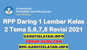 Rpp merupakan rancangan pembelajaran tatap muka untuk satu kali pertemuan atau lebih. Rpp Daring 1 Lembar Kelas 2 Sd Mi Tema 5 6 7 8 Semester Genap Revisi 2021