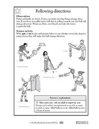 Teach preschoolers how to follow directions through fun and engaging games and activities. Following Directions 1st Grade 2nd Grade Kindergarten Science Worksheet Greatschools