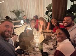 Taylor Swift and Travis Kelce at @1587prime after the Chiefs game in Kansas  City 📸 @__jo_____