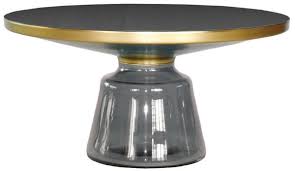 Shop the summer closeout sale! Casa Padrino Luxury Coffee Table Black Gray Gold O 75 X H 37 Cm Round Glass Living Room Table Modern Living Room Furniture