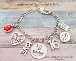 16 years old 16th birthday gifts apparel co. 16th Birthday Gift Girl S 16th Birthday Daughter S 16th Birthday Gift For Girl Charm Bracelet Personalized Gift 16 Year Old Girl Gift
