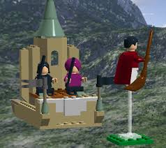 Green crest in a jinxed broom. Lego Ideas Harry Potter The Jinxed Broom