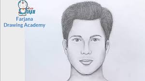 How To Draw Face For Beginners Easy Way To Draw A Man Face Youtube Here you will learn how to draw a person from a 3/4 view.