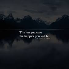 Quotes Nd Notes The Less You Care The Happier You Will Be Indie Quotes Mood Quotes True Quotes