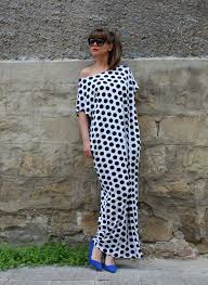 Black And White Polka Dot Summer Dress Women Maxi Dress Polka Dot Dress Loose Dress Women Kaftan Etsy Maxi Dress Womens Maxi Dresses Beautiful Maxi Dresses