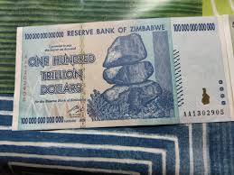 Image result for zimbabwe billion dollar note