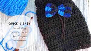 Dishcloth easy free knitting pattern. Quick Easy Crochet Dog Sweater Pattern For Puppies Itchin For Some Stitchin