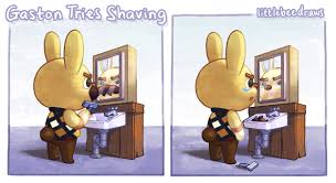 Gaston (モサキチ, mosakichi?) is a cranky rabbit villager in the animal crossing series. Littlebeedraws