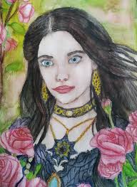 Lina Volotskova My drawing "SOPHIA LOREN" watercolor pencils