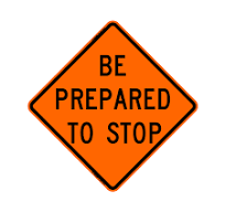 Roll-Up Traffic Signs - 36" x 36" Vinyl & Reflective