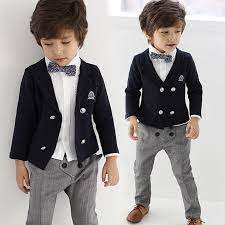2 8 Age 4 Pieces Fashion Wedding Suits For Baby Boys Gentleman Kids Clothes Set Toddler Boys Tracksuit Children F Toddler Boy Outfits Boy Outfits Baby Boy Suit