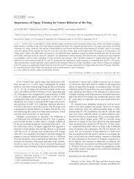 Puppy fear periods ian dunbar. Pdf Importance Of Puppy Training For Future Behavior Of The Dog