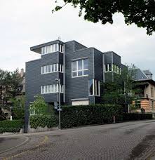 www archipicture eu ernst gisel apartment building ilgenstrasse zurich double house facade cladding apartment building