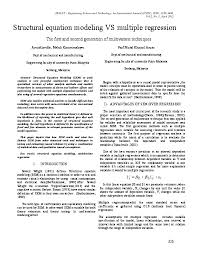 To do this a partial f test will be considered. Structural Equation Modeling Vs Multiple Regression Amir Alavifar Academia Edu