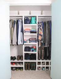 This versatile diy closet organizer can help structure your stuff inside of a normal closet or provide extra storage space outside of it. How To Build A Simple Inexpensive Diy Closet Organizer Lovely Etc