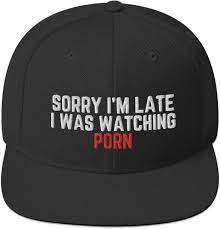 CreativeTees4You I was Watching Porn - Snapback Hat, Funny Quote Hats for  Men Offensive Gifts Funny Quotes Funny Sayings Joke Black at Amazon Men's  Clothing store