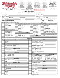 Vinyl siding popularity and use has grown exponentially in the last several decades with it's ease of installation, effectiveness as a building cladding, aesthetic look, and economics compared to other materials. Siding Order Form Fill Online Printable Fillable Blank Pdffiller