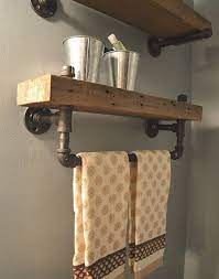 easy shelf ideas that you can diy barn wood bathroom shelves towel bar red cube