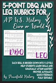 These Rubrics Are Designed To Help Students Gradually Attain Mastery Of The Skills Required By The Apush Exam While Offering Partial Credit A Apush Rubrics Dbq