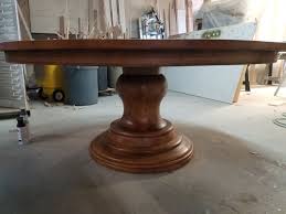 Table Base Turned At Classic Woodworks For Our Customer Jacaranda Woodworking Who Added Table Top And Finishing Wood Pedestal Table Base Large Table Table
